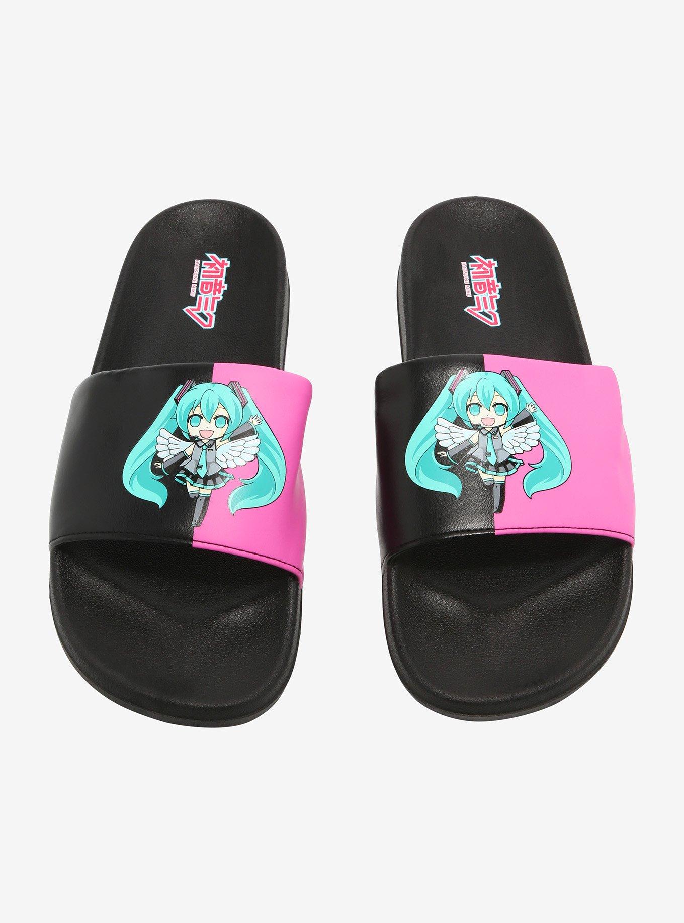 Hatsune Miku Chibi Hatsune Slide Sandals, MULTI, hi-res