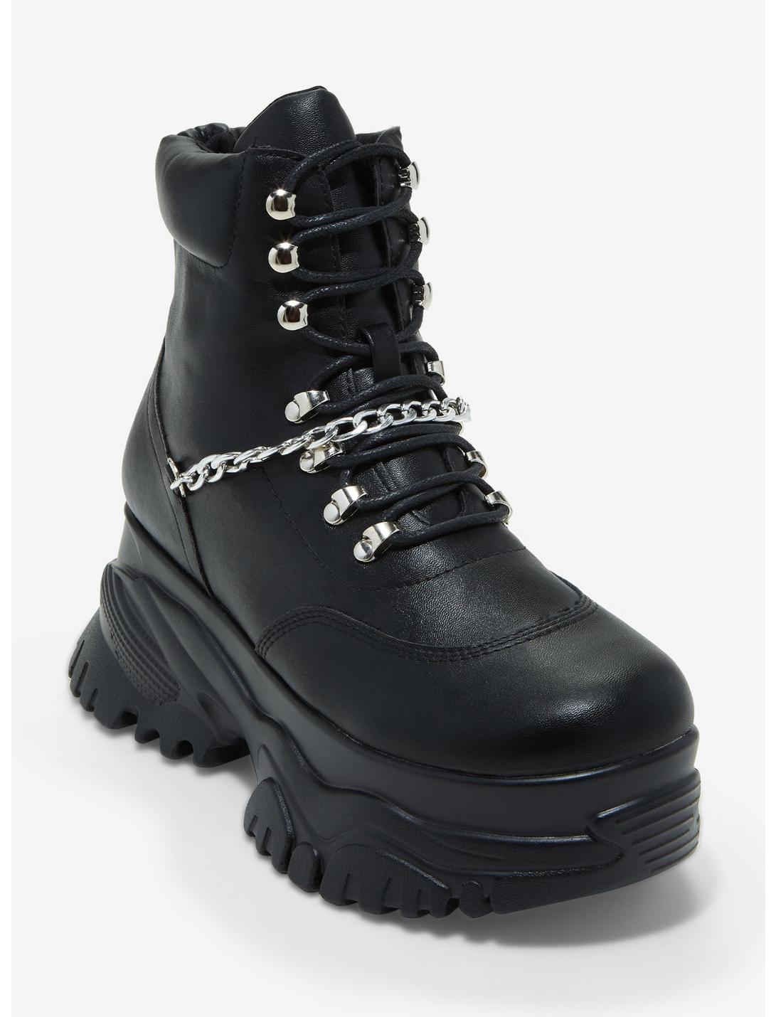 Black Chain Chunky Platform Boots, MULTI, hi-res