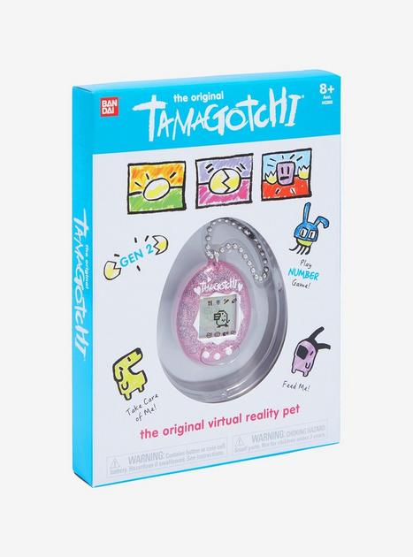 Tamagotchi Pink Glitter Virtual Pet Keychain | BoxLunch