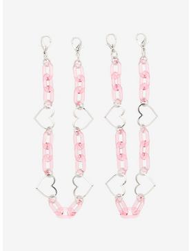 Pink Heart Chain Shoe Chain Set, , hi-res