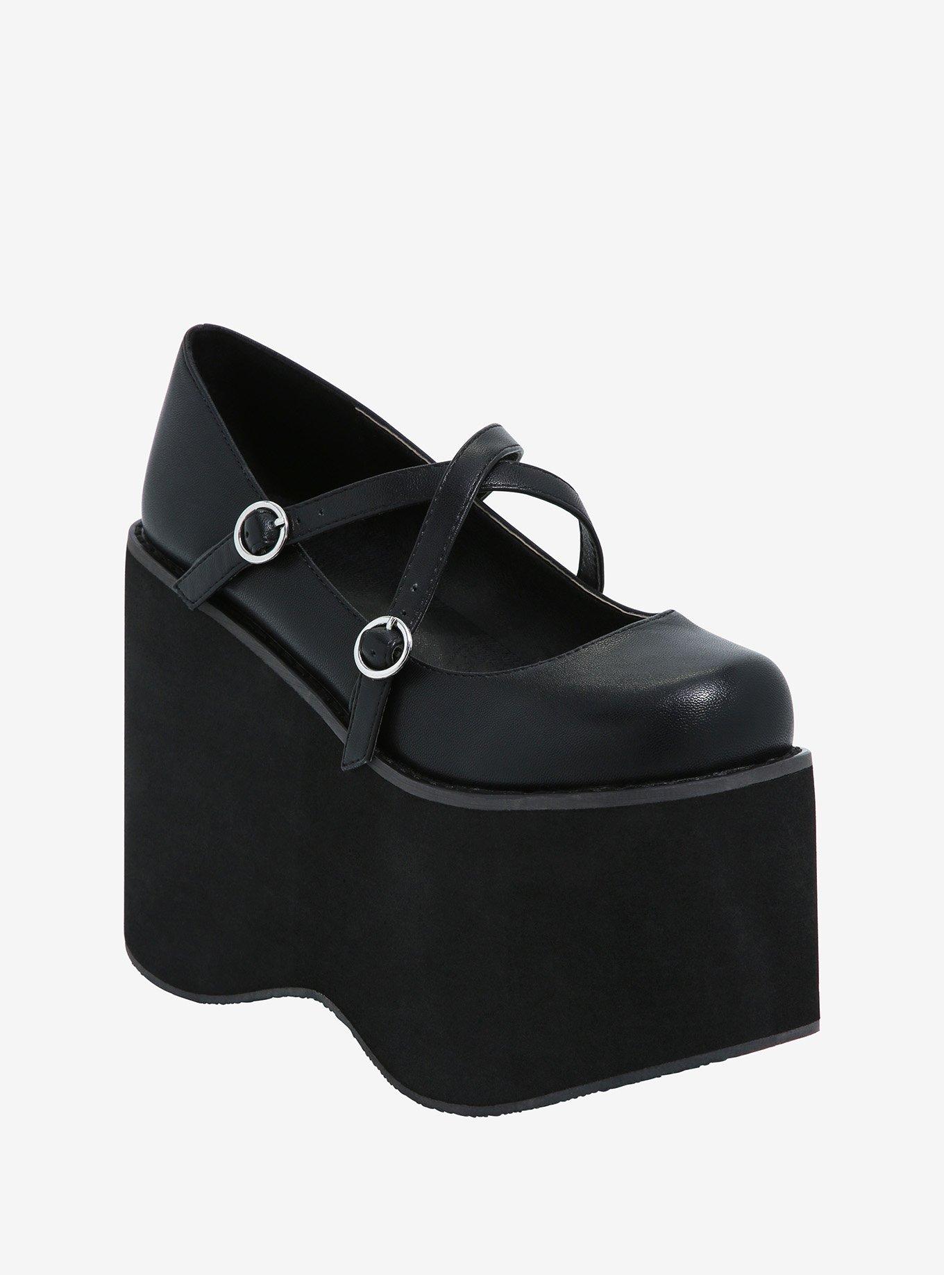 Crisscross Strap Platform Mary Janes