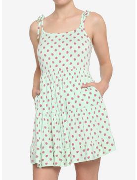 Mint Strawberry Tiered Dress, , hi-res