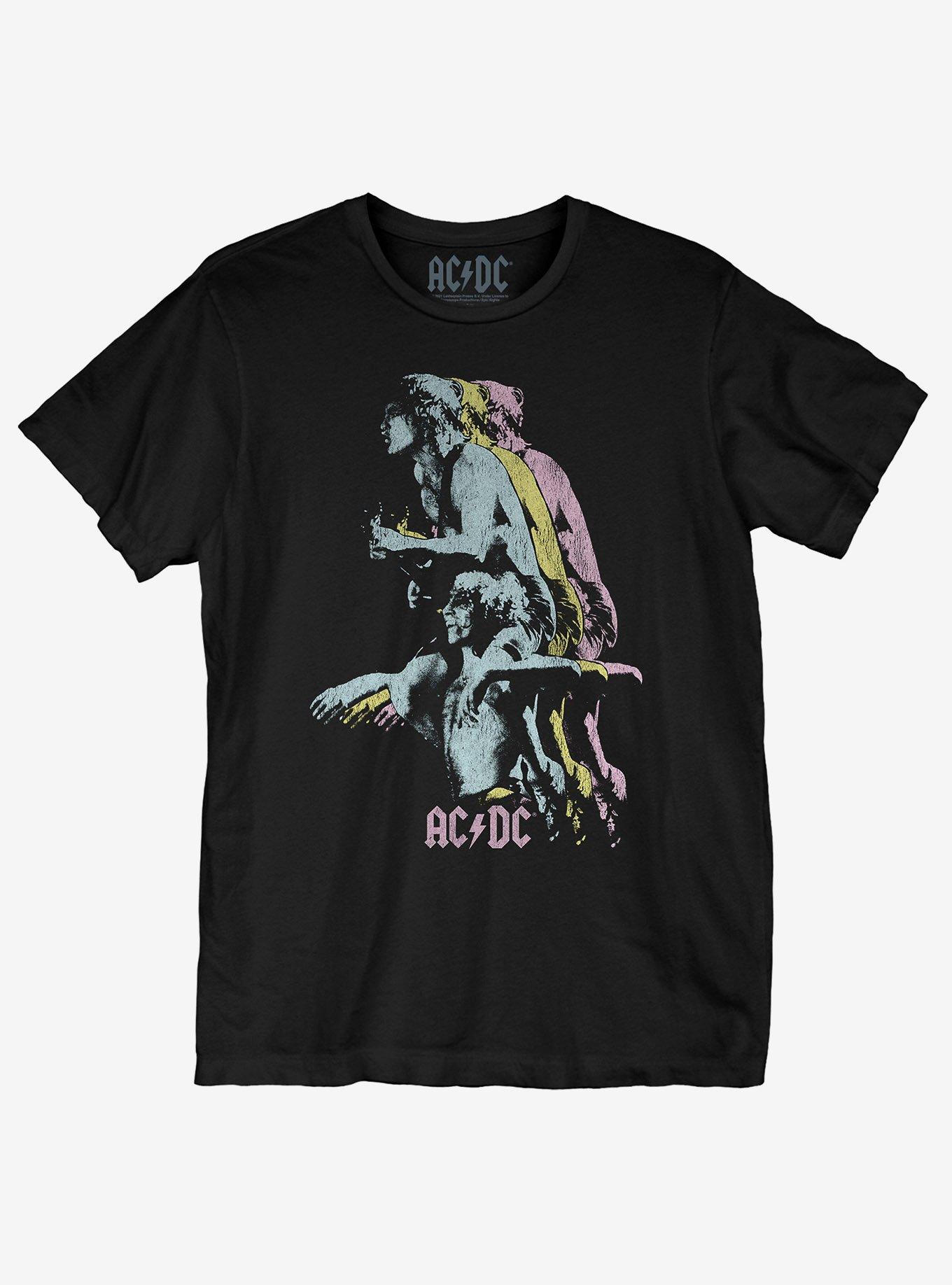 AC/DC Angus Young & Bon Scott Portrait Girls T-Shirt, BLACK, hi-res