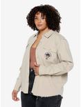 Our Universe Indiana Jones Patch Plus Size Utility Overshirt - BoxLunch Exclusive, TANBEIGE, hi-res