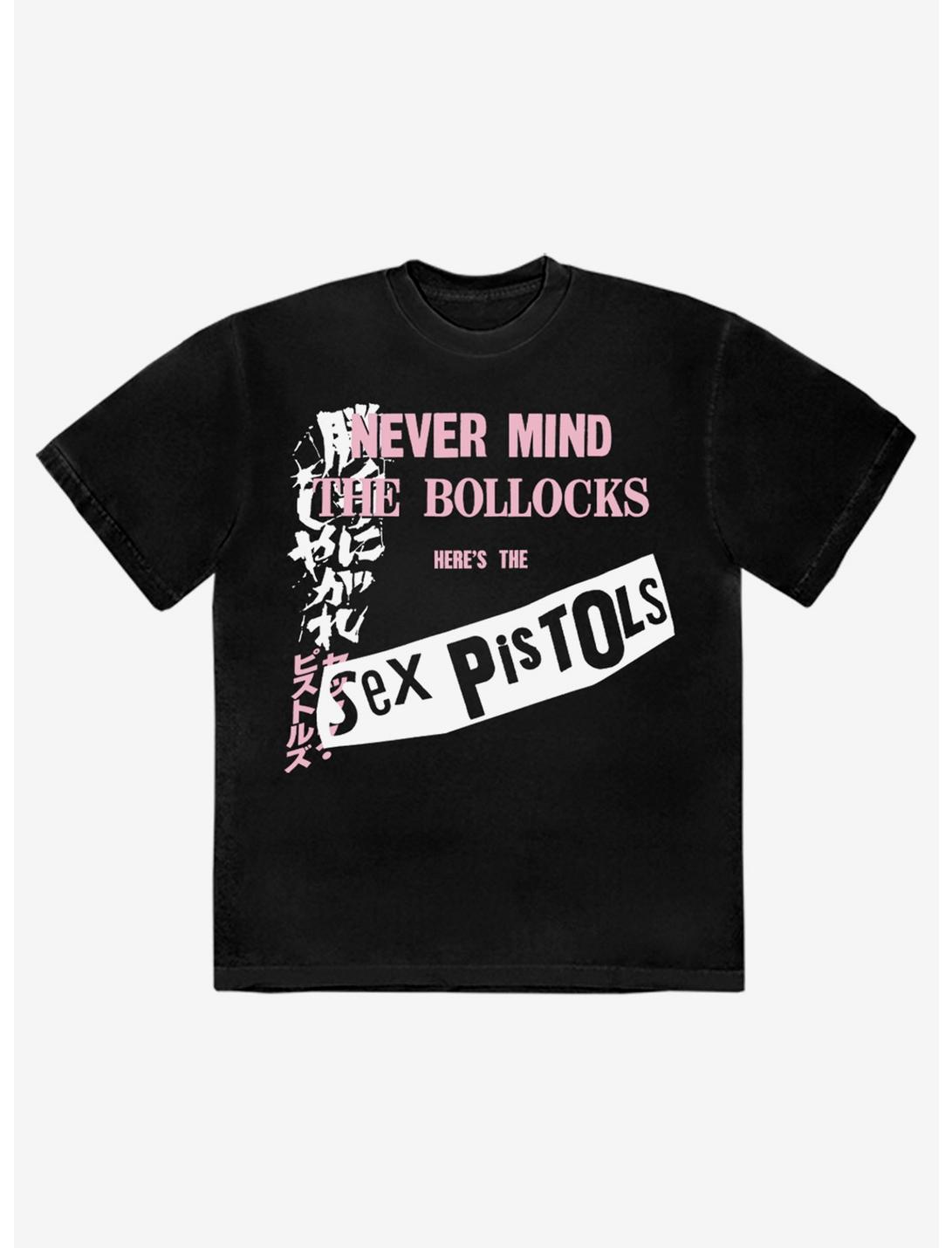 Sex Pistols Never Mind The Bollocks Text Design Girls T-Shirt, PINK, hi-res