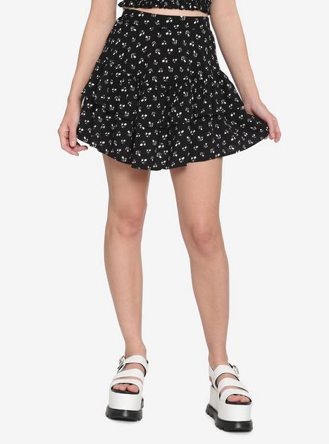 Black & White Mushroom Ruffle Skirt | Hot Topic