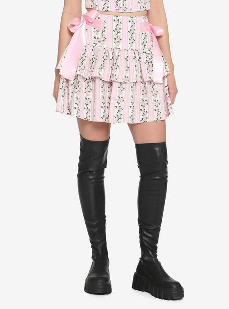Roses & Gears Tiered Skirt | Hot Topic