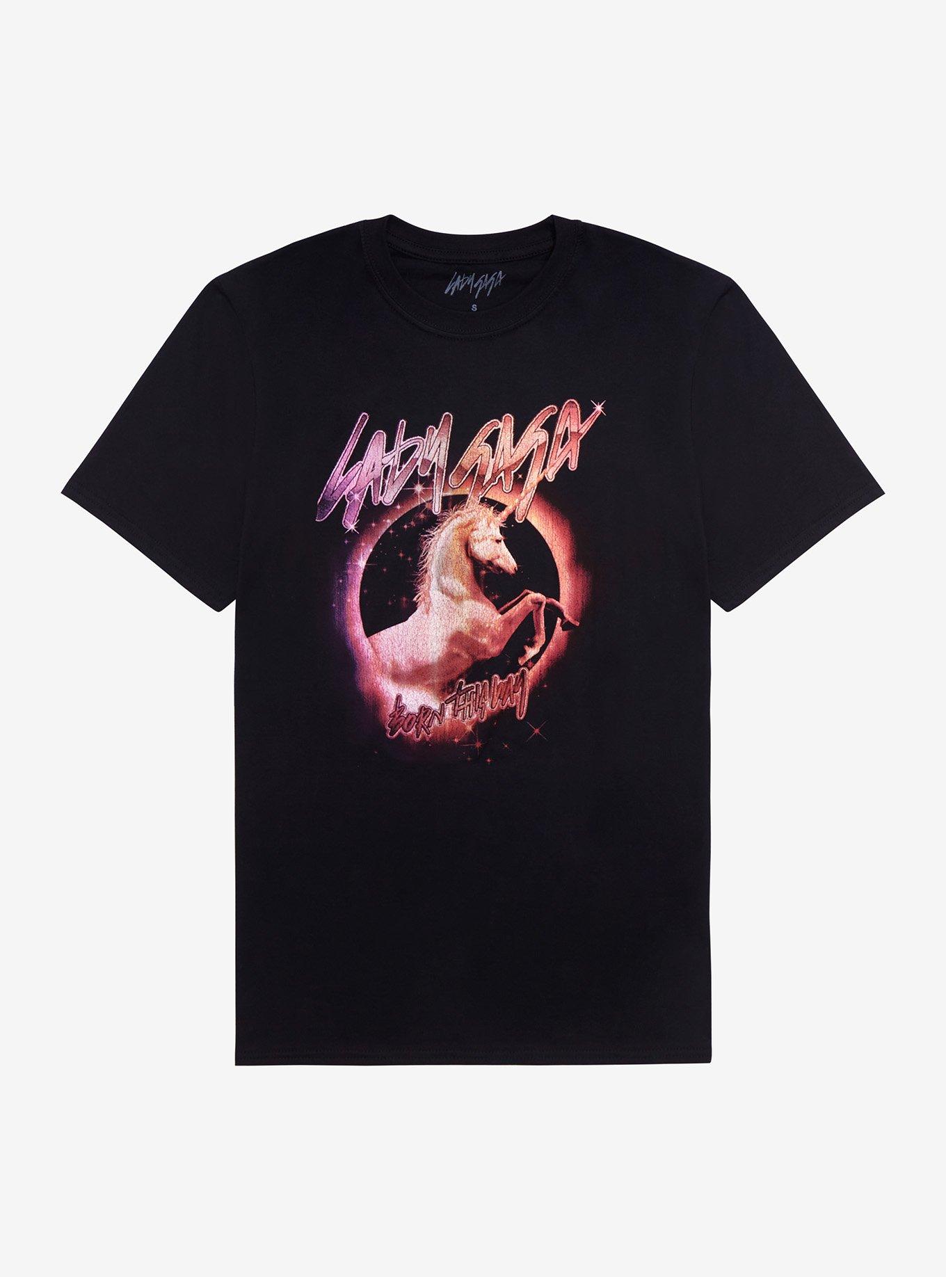 Lady Gaga Born This Way Unicorn Girls Boxy T-Shirt, BLACK, hi-res