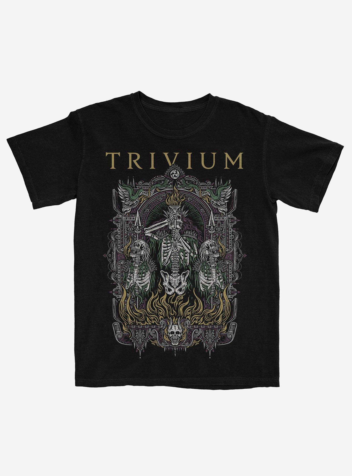 Trivium Skeleton Frame Boxy Girls T-Shirt, BLACK, hi-res