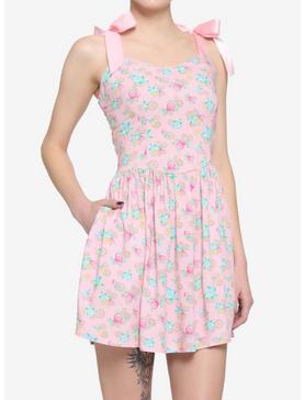 Pink Floral Gears Sweetheart Dress, , hi-res