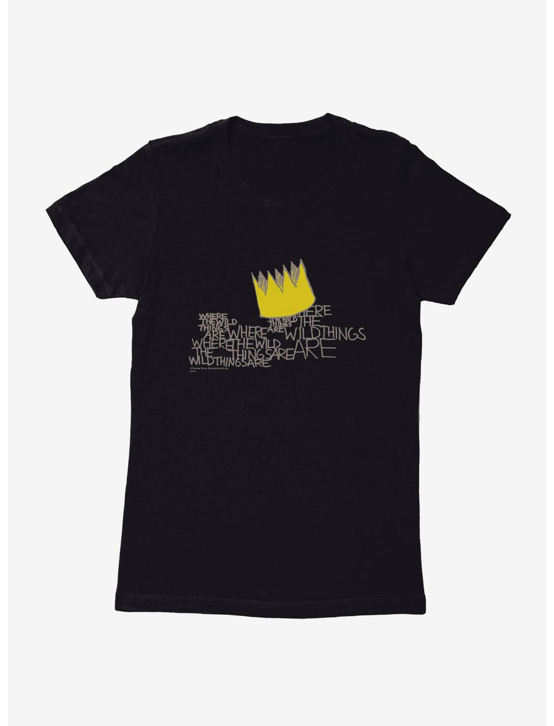 Where The Wild Things Are Crown Doodle Womens T-Shirt, BLACK, hi-res