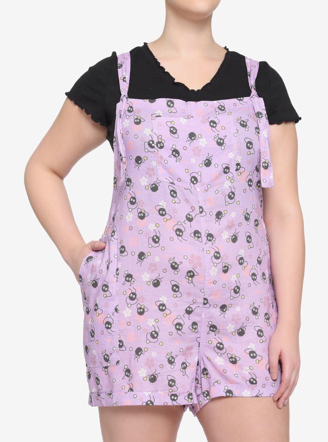 Studio Ghibli Spirited Away Soot Sprite Soft Shortalls Plus Size, MULTI, hi-res