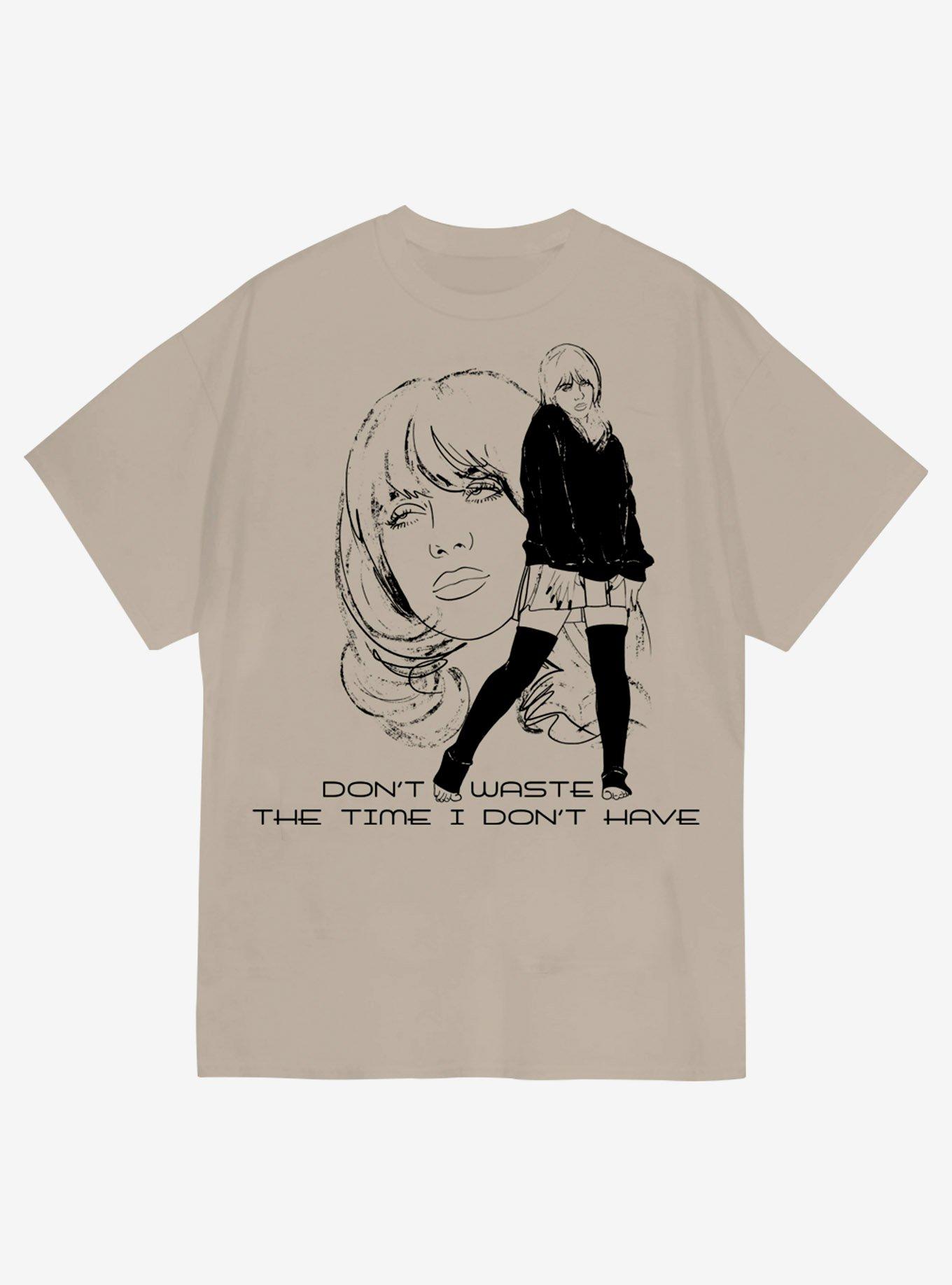 Billie Eilish Happier Than Ever Lyrics Boyfriend Fit Girls T-Shirt