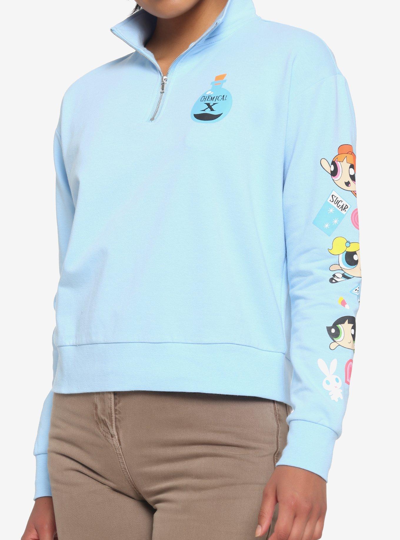 The Powerpuff Girls Half-Zipper Sweatshirt, MULTI, hi-res