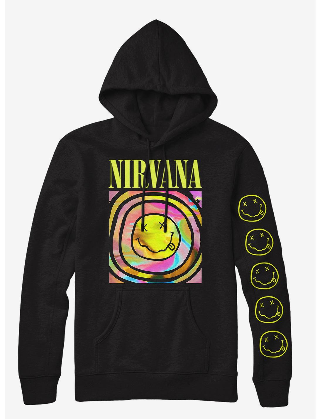 Nirvana Smile Swirl Hoodie, BLACK, hi-res
