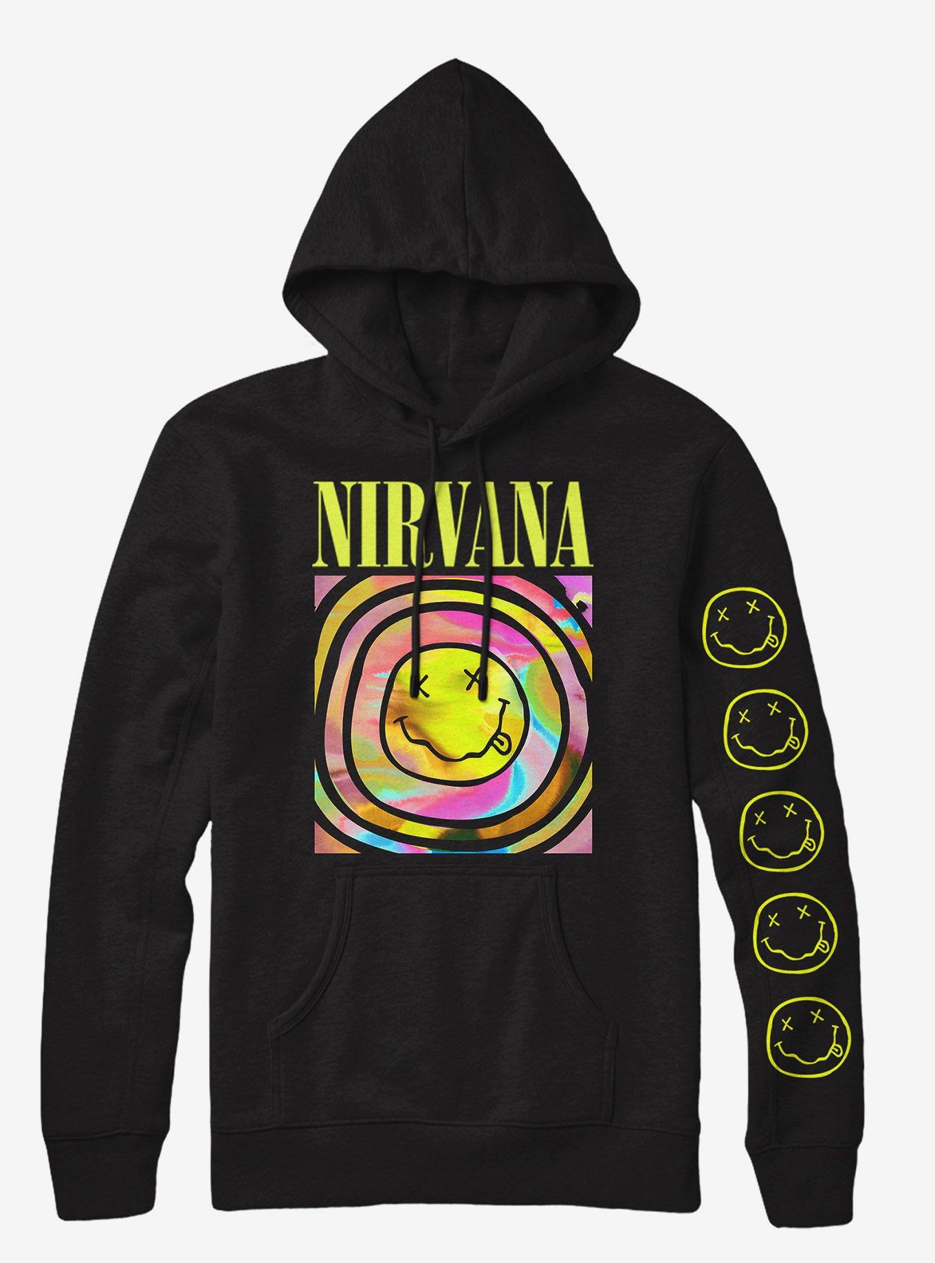 Nirvana Smile Swirl Hoodie, BLACK, hi-res