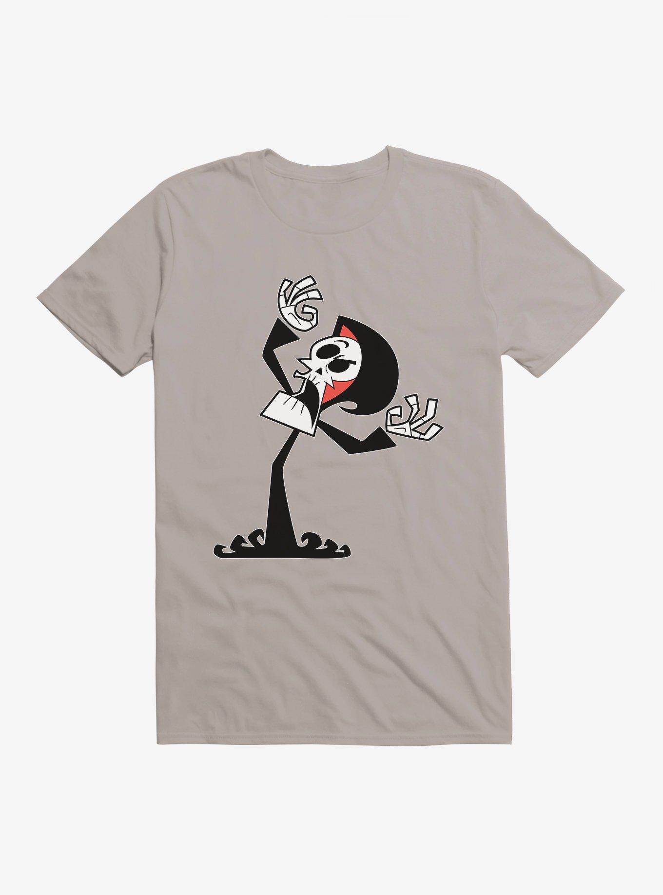 Grim Adventures Of Billy And Mandy Yelling Grim Reaper T-Shirt, LIGHT GREY, hi-res