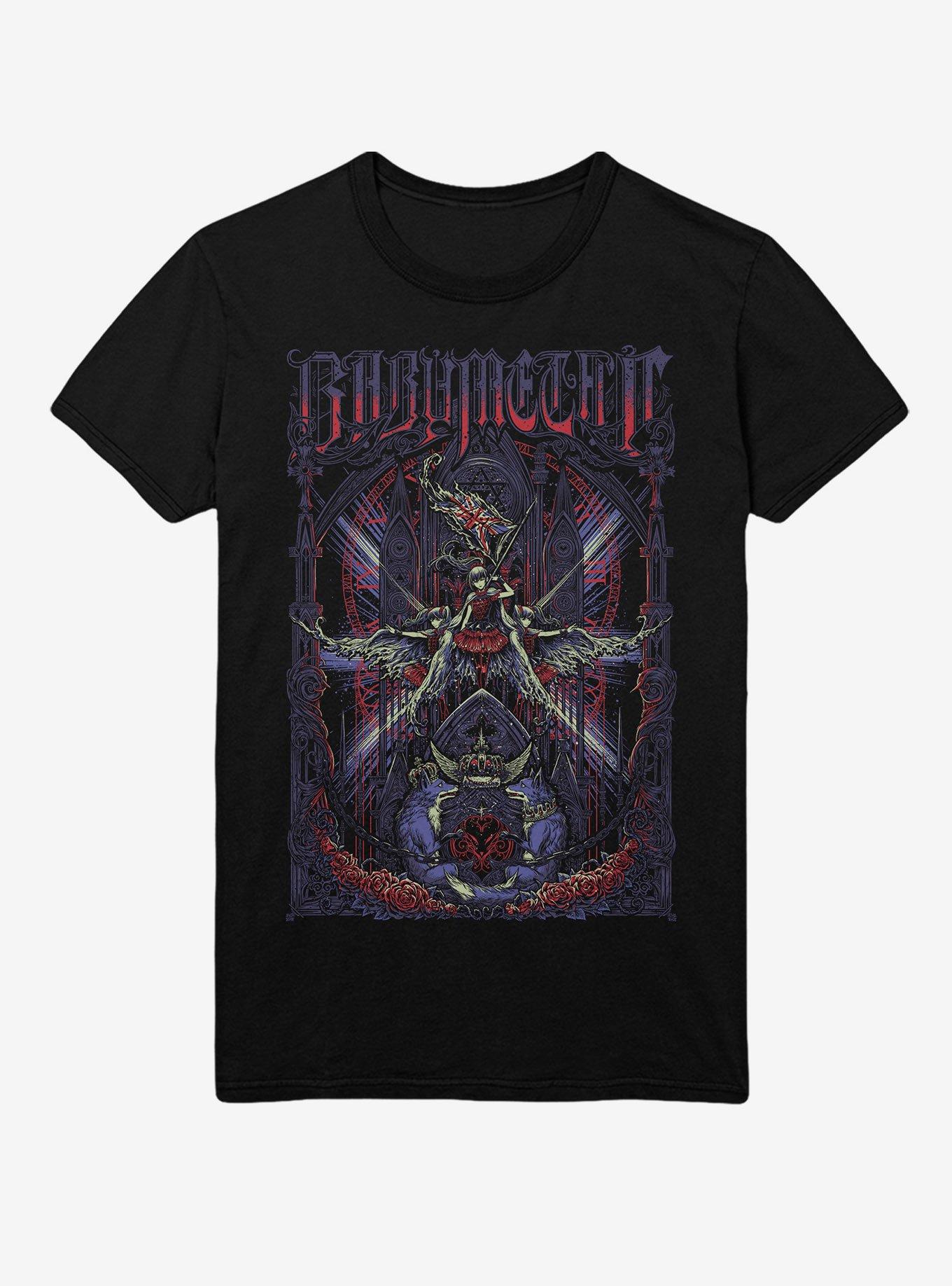 Babymetal Road To Wembley UK Tour Art T-Shirt, BLACK, hi-res