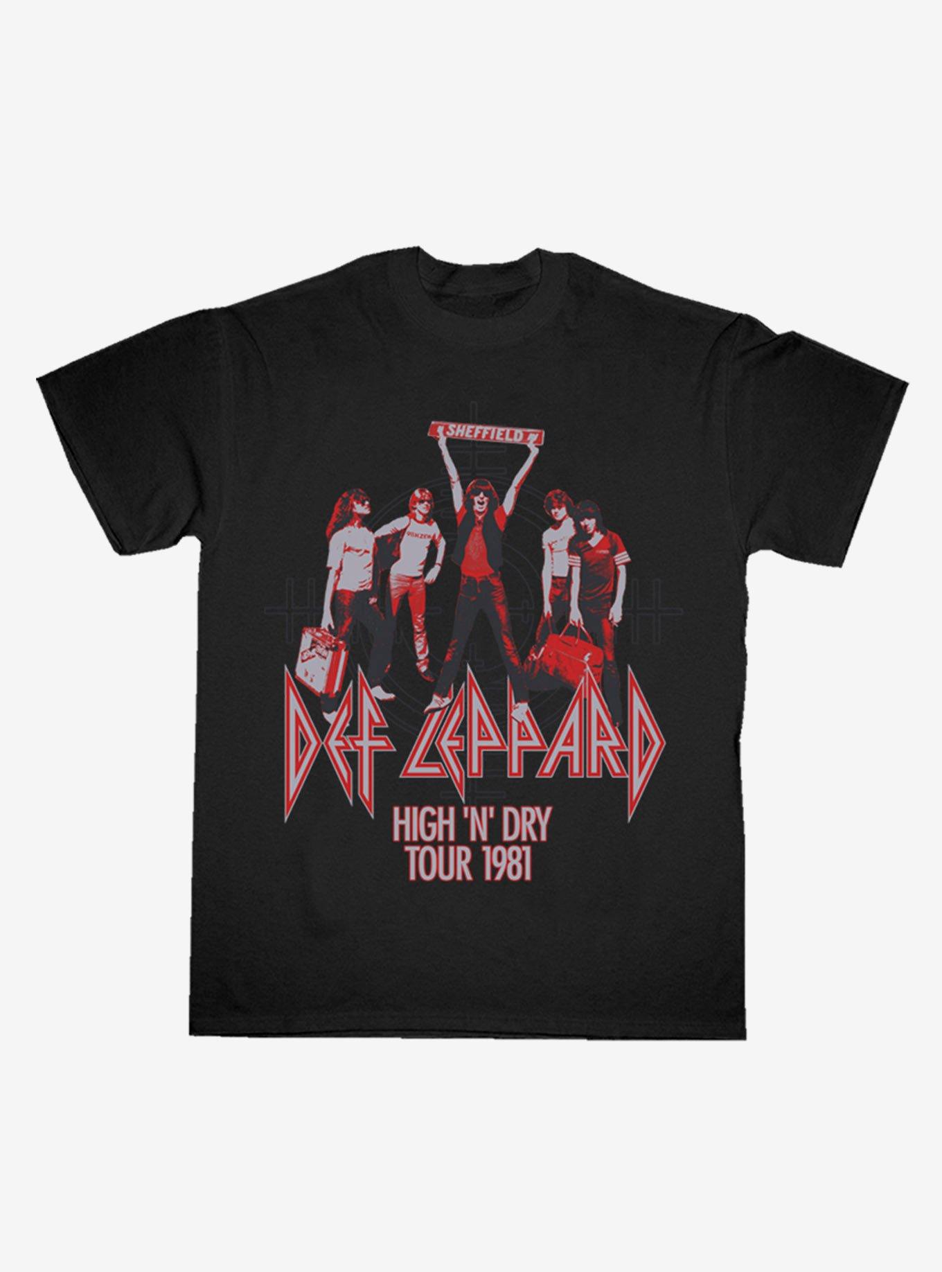 Def Leppard High 'N' Dry 1981 Tour T-Shirt, BLACK, hi-res