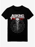 Asking Alexandria Smoking Skeleton T-Shirt, BLACK, hi-res