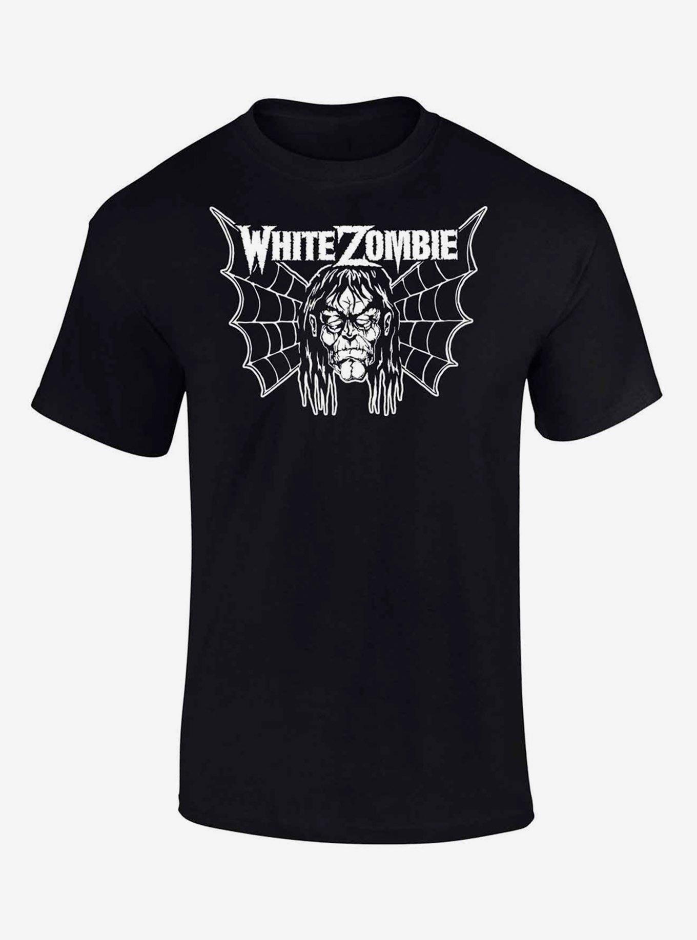 White Zombie Spiderweb Wings T-Shirt, BLACK, hi-res