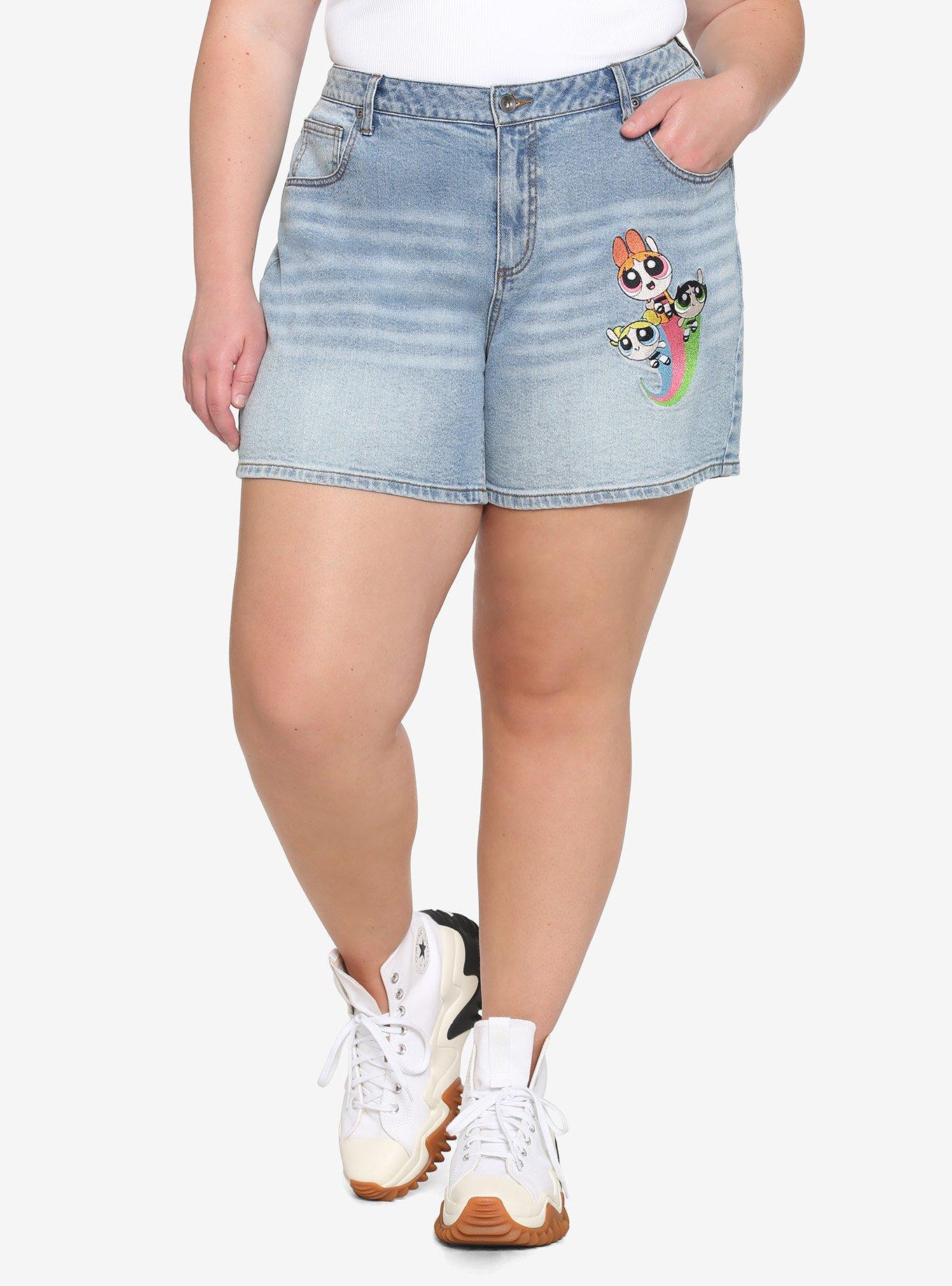 The Powerpuff Girls Trio Mom Shorts Plus Size, MULTI, hi-res