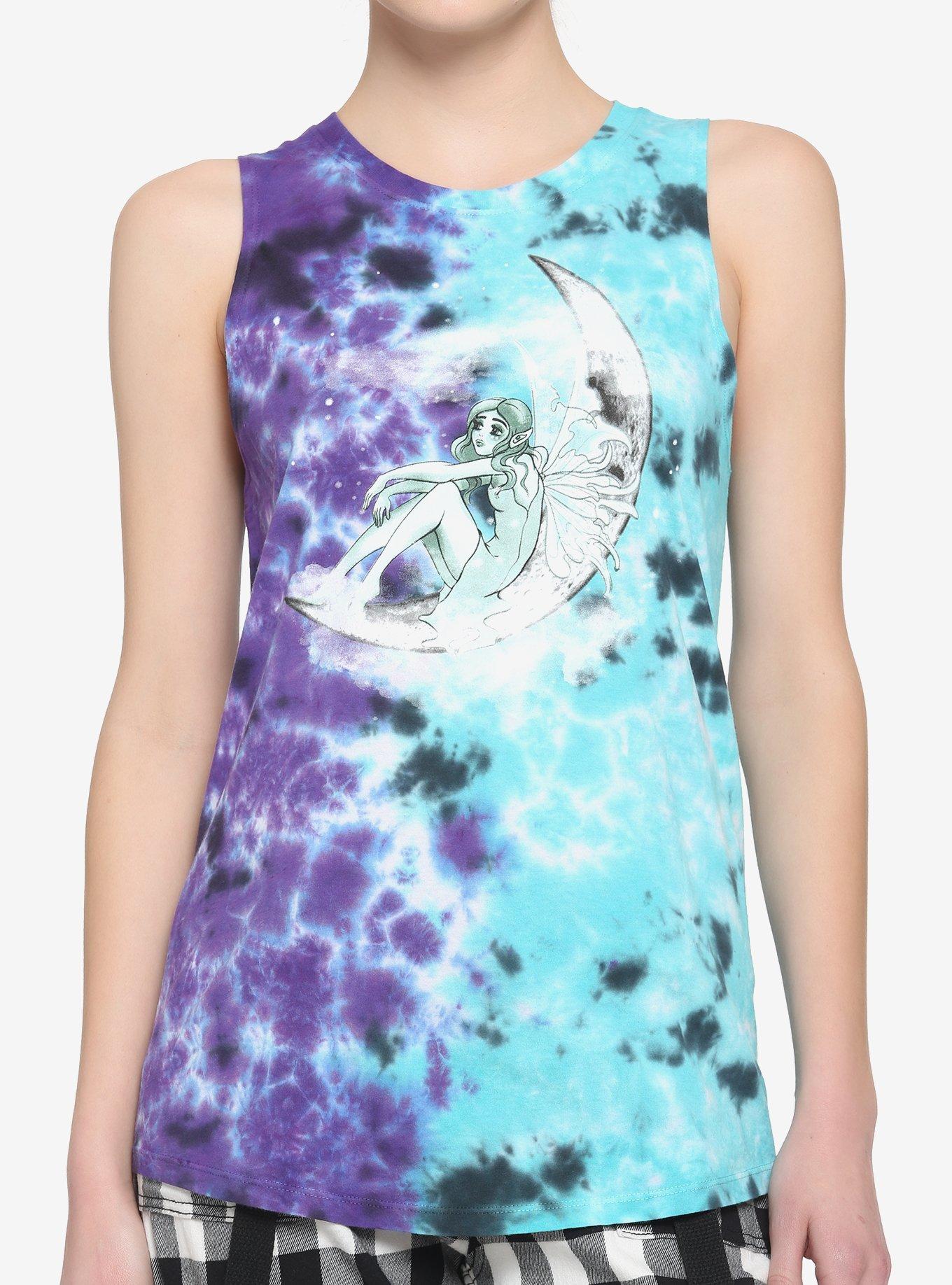 Fairy Moon Split Wash Girls Tank Top, , hi-res