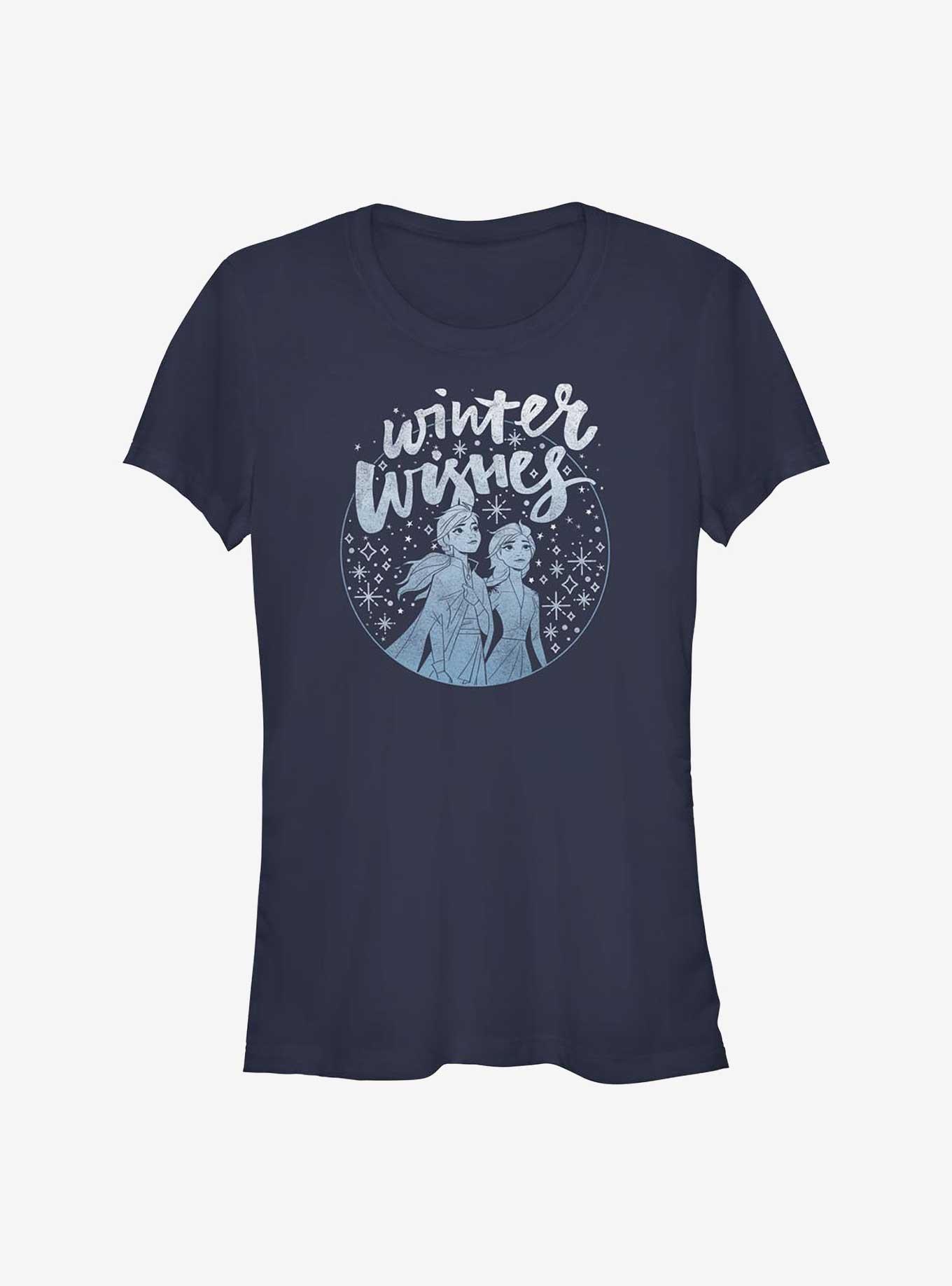 Disney Frozen 2 Winter Wishes Girls T-Shirt, NAVY, hi-res
