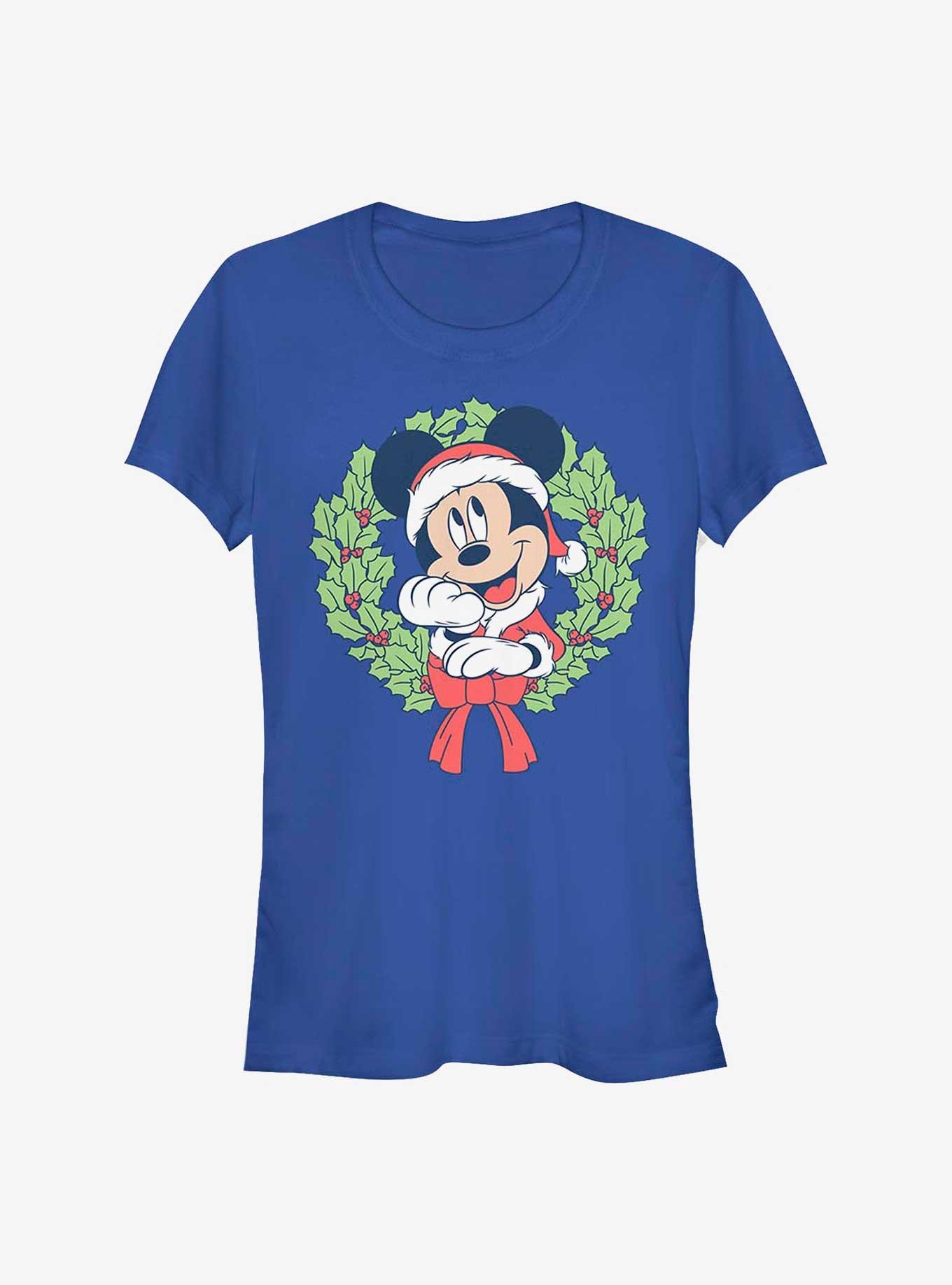 Disney Mickey Mouse Mickey Christmas Wreath Girls T-Shirt, ROYAL, hi-res