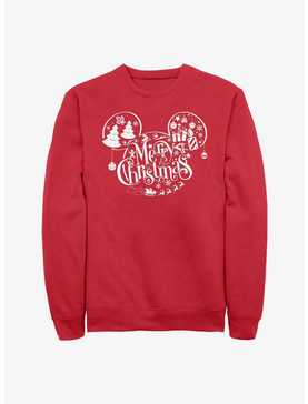Disney Mickey Mouse Holiday Ears Crew Sweatshirt, , hi-res