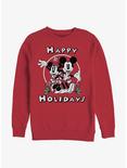 Disney Mickey Mouse Mickey & Minnie Holiday Crew Sweatshirt, RED, hi-res