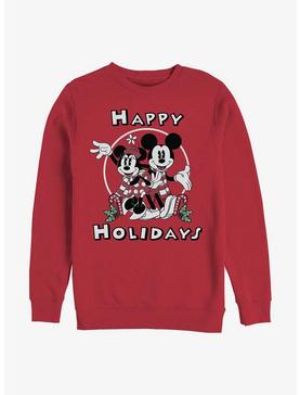 Disney Mickey Mouse Mickey & Minnie Holiday Crew Sweatshirt, , hi-res