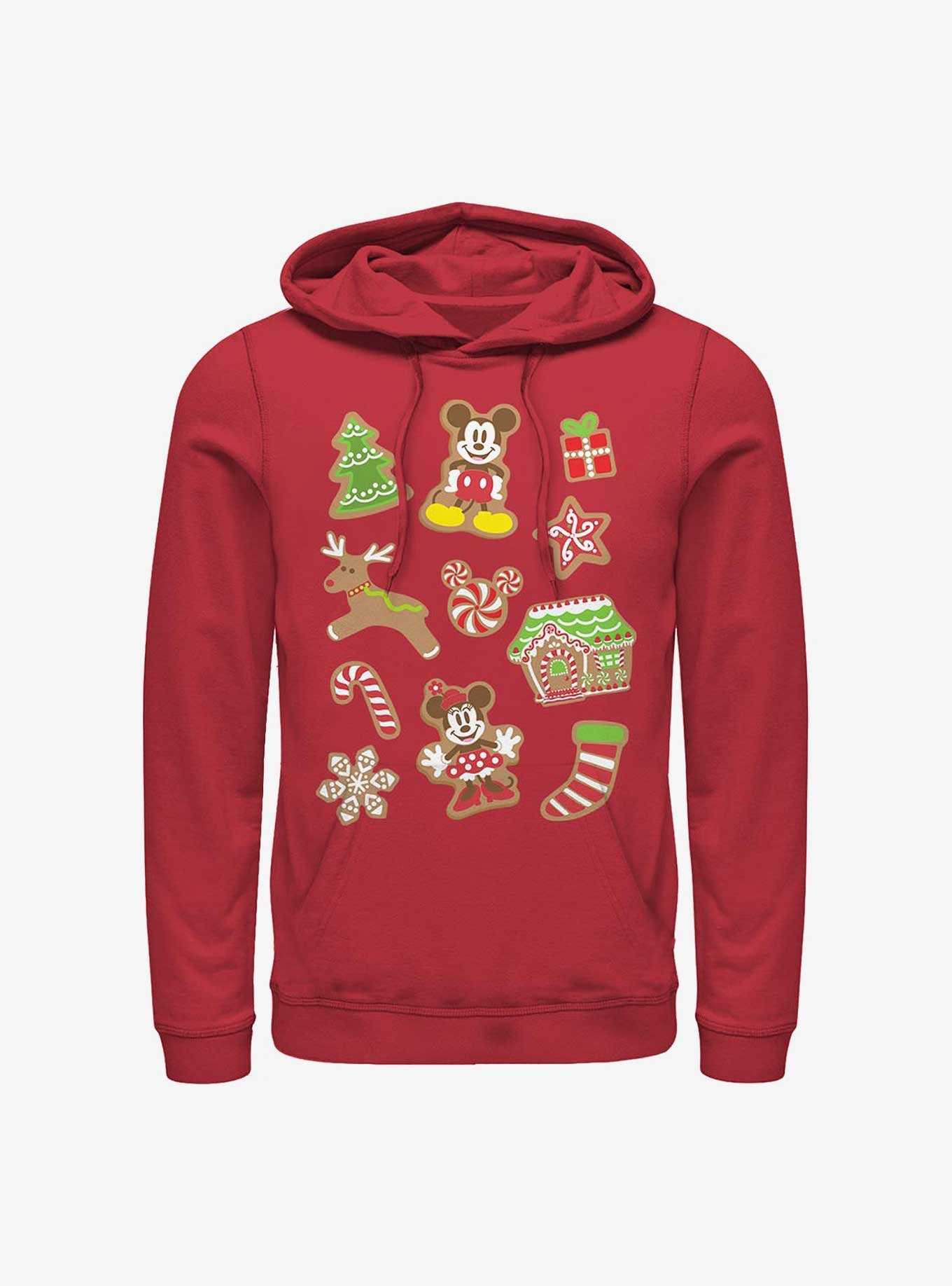 Disney Mickey Mouse & Minnie Mouse Holiday Gingerbread Cookies Hoodie, , hi-res