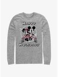 Disney Mickey Mouse Mickey & Minnie Holiday Long-Sleeve T-Shirt, ATH HTR, hi-res