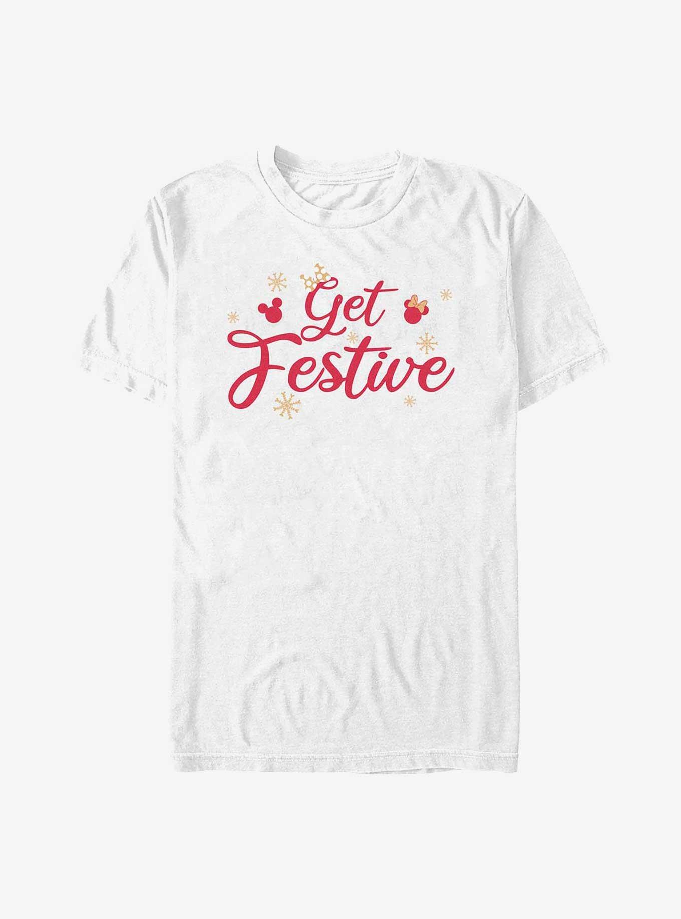 Disney Mickey Mouse Get Festive T-Shirt, WHITE, hi-res