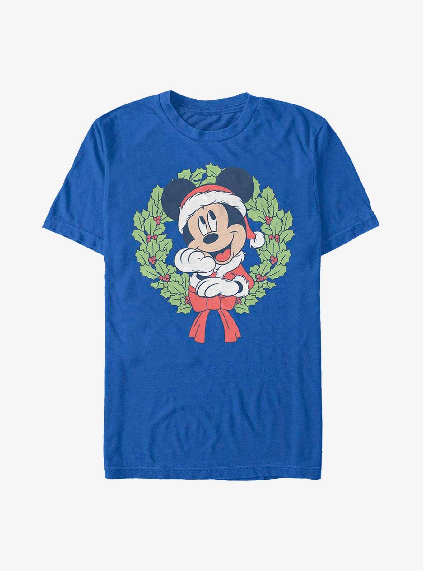 Disney Mickey Mouse Mickey Christmas Wreath T-Shirt, ROYAL, hi-res