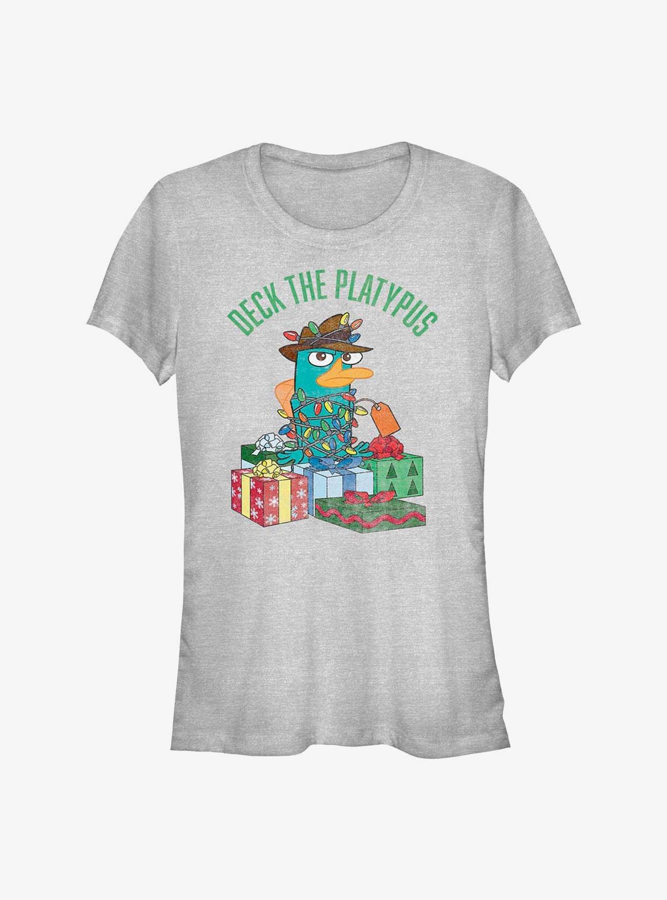 Disney Phineas And Ferb Wrapped Up Perry Girls T-Shirt, ATH HTR, hi-res