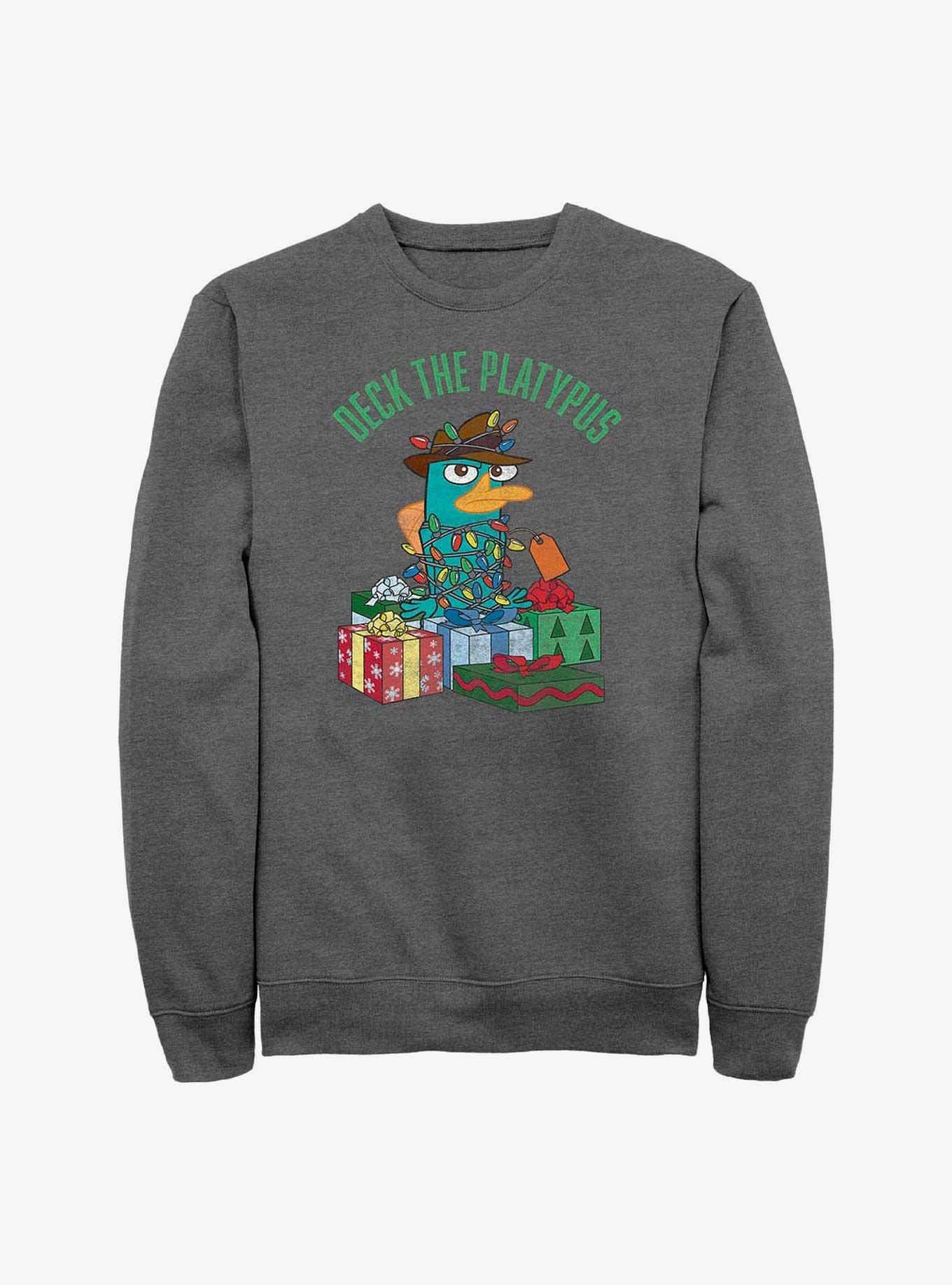 Disney Phineas And Ferb Wrapped Up Perry Crew Sweatshirt