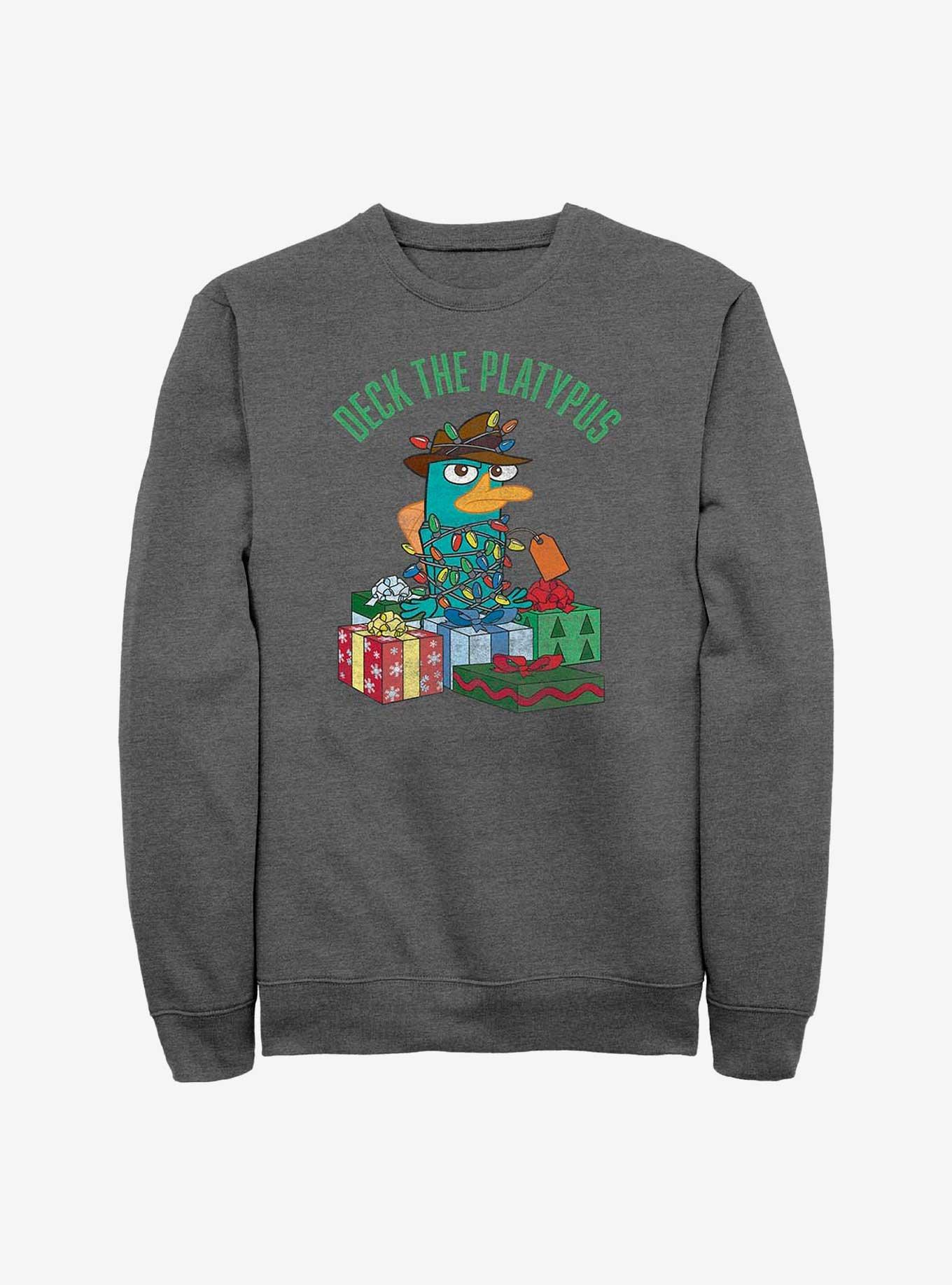 Disney Phineas And Ferb Wrapped Up Perry Crew Sweatshirt, , hi-res
