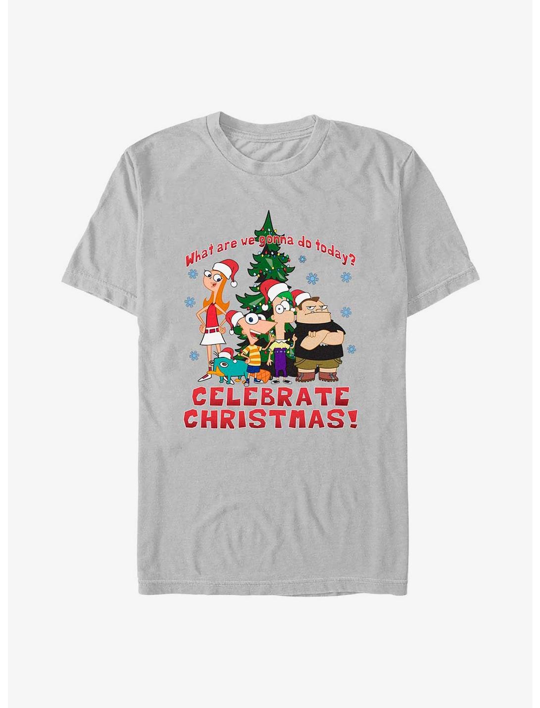 Disney Phineas And Ferb Christmas T-Shirt, SILVER, hi-res