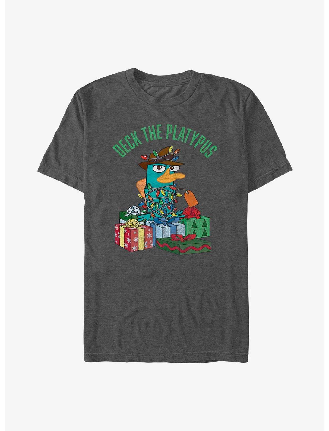 Disney Phineas And Ferb Wrapped Up Perry T-Shirt, CHAR HTR, hi-res