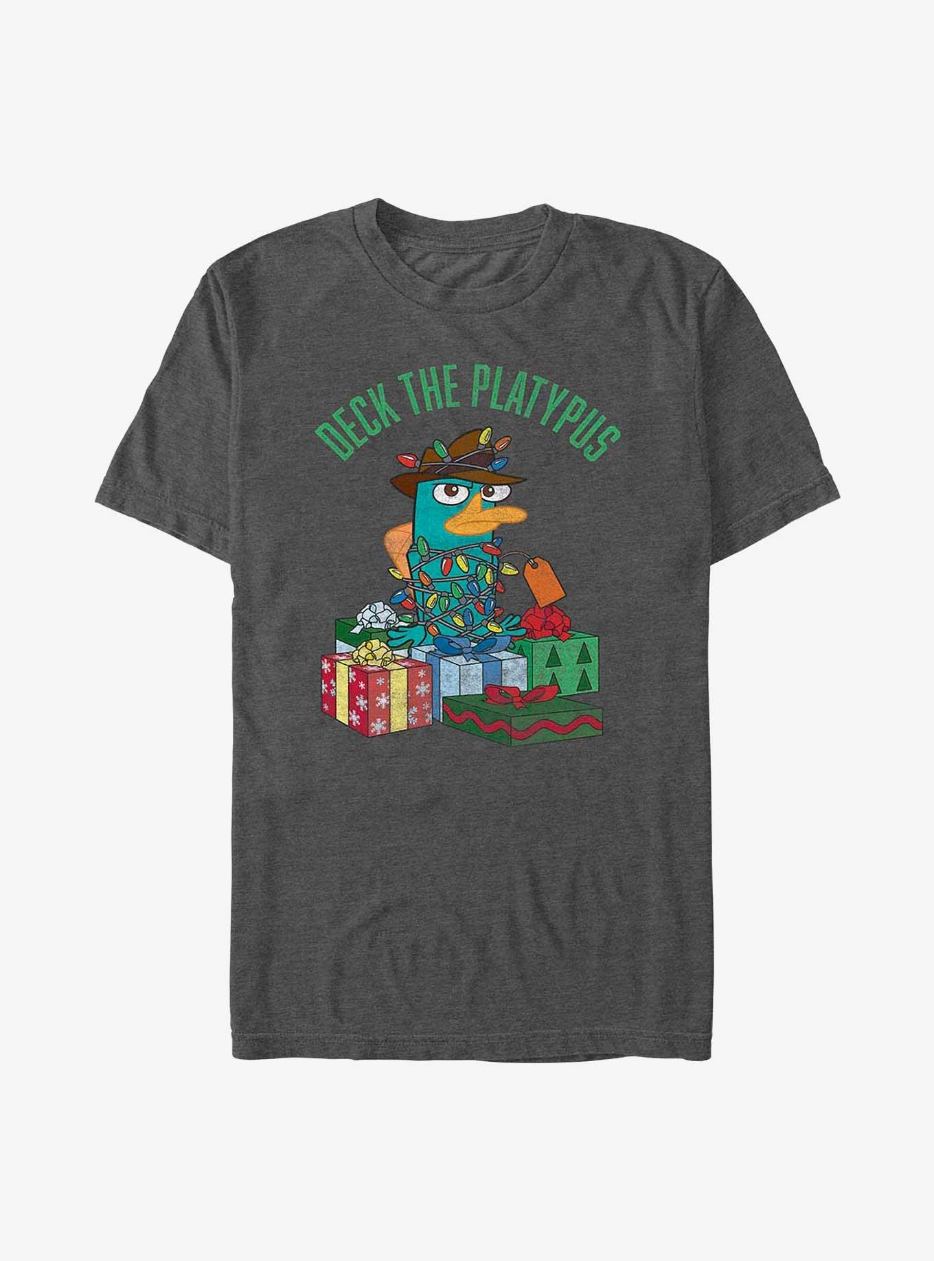 Disney Phineas And Ferb Wrapped Up Perry T-Shirt, CHAR HTR, hi-res