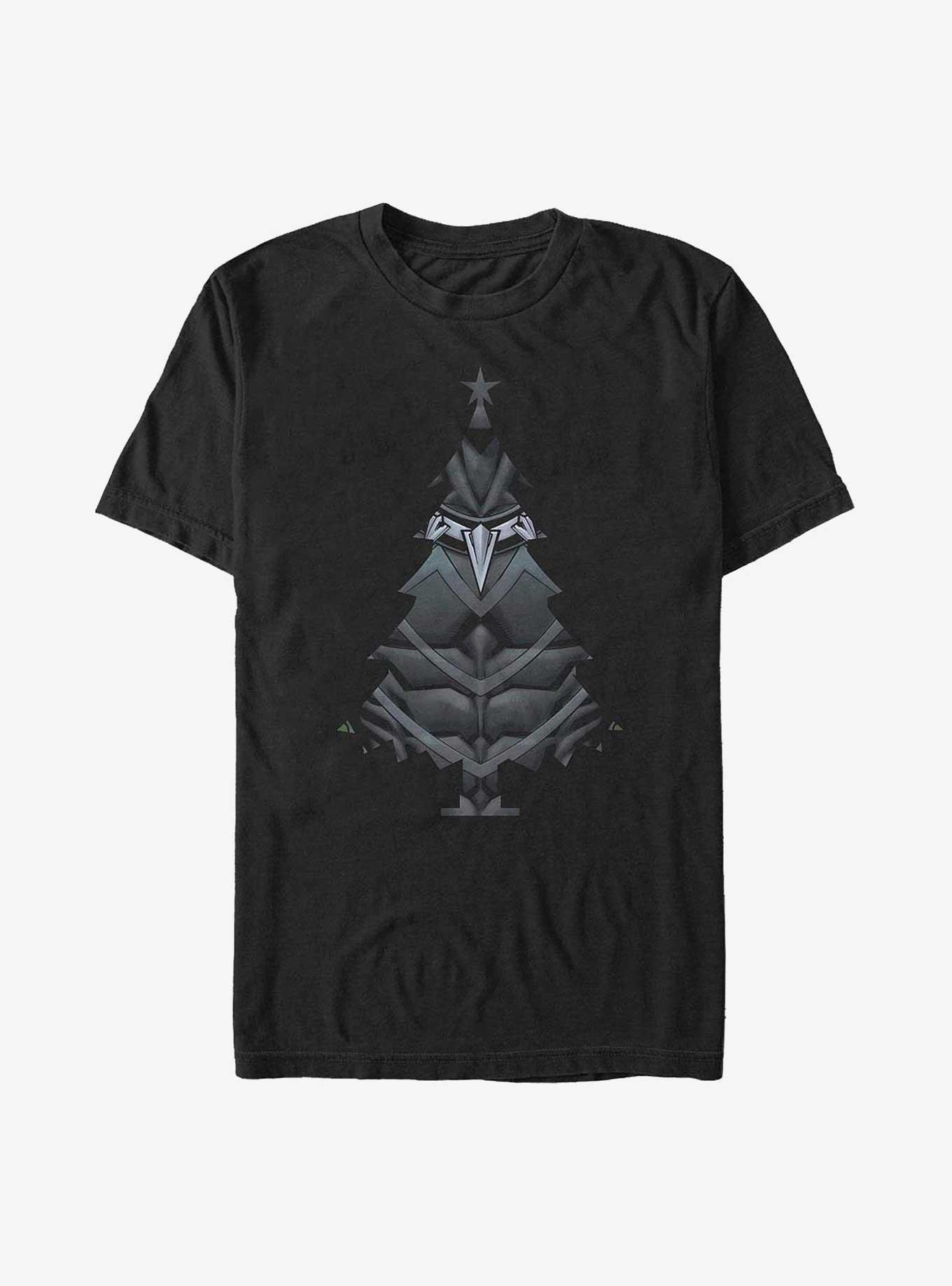 Marvel Avengers Panther Christmas Tree T-Shirt, BLACK, hi-res