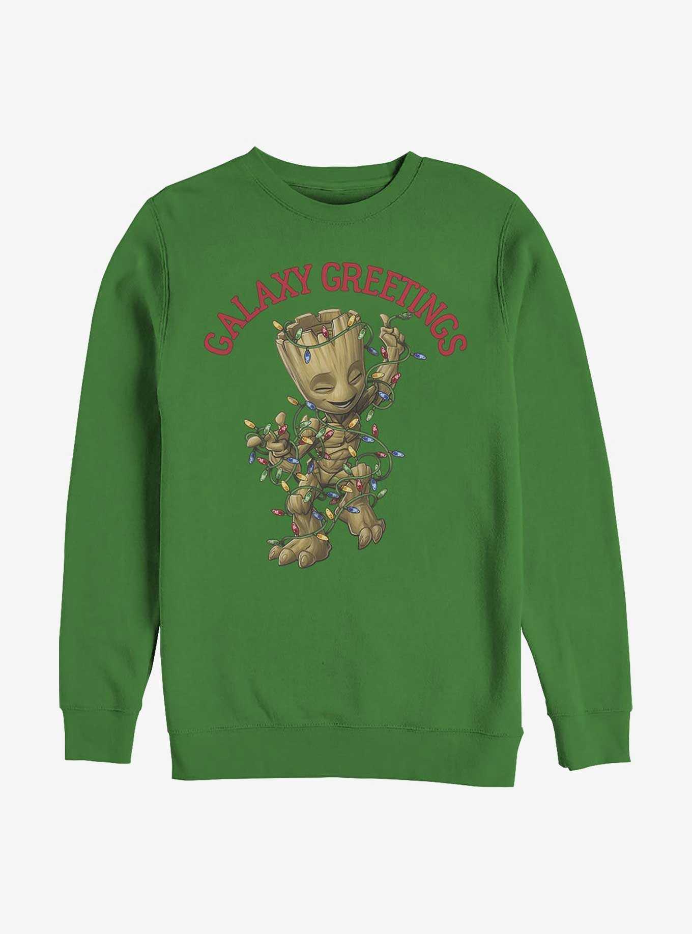 Marvel Galaxy Greetings Baby Groot Crew Sweatshirt, , hi-res
