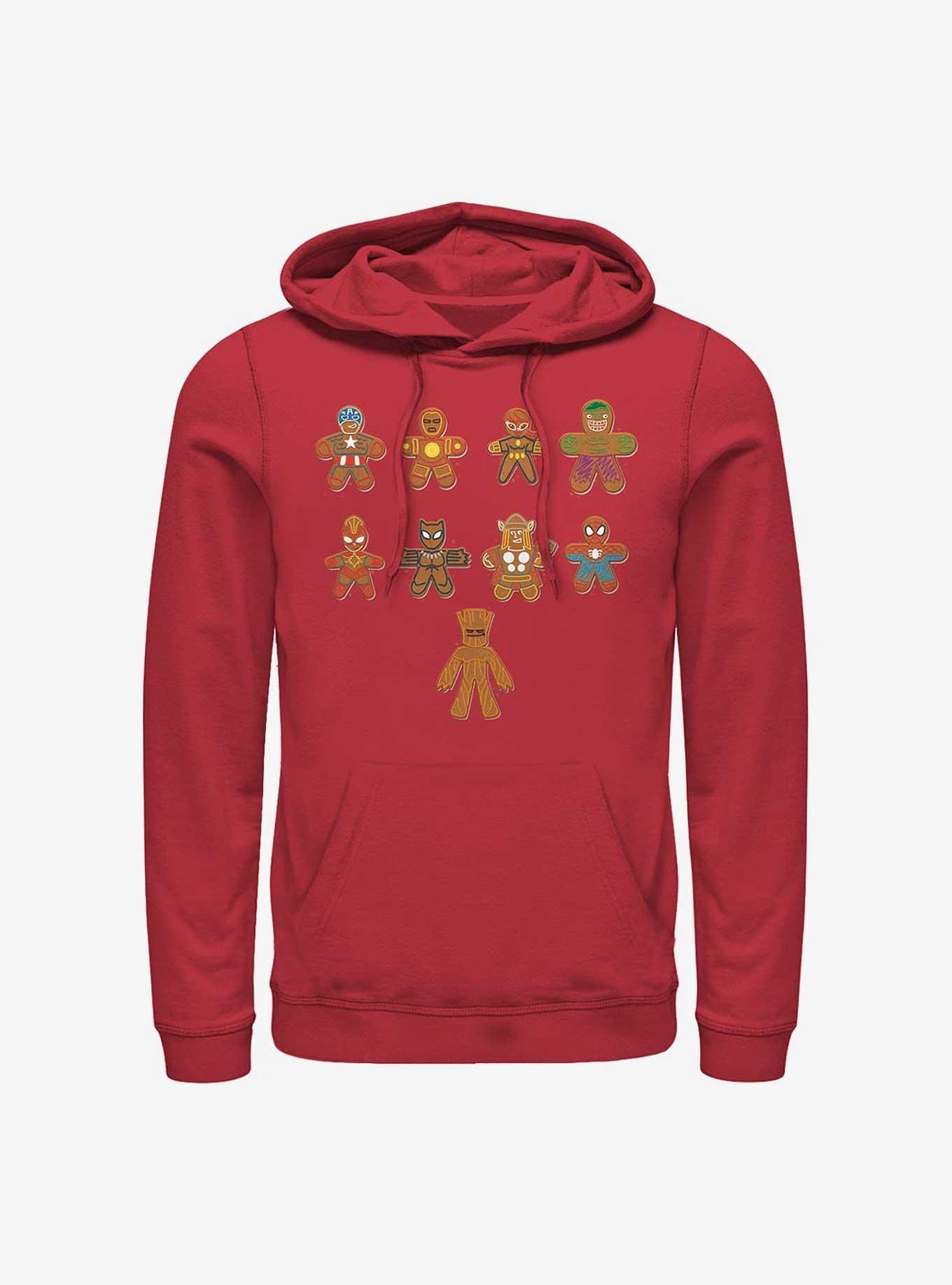 Marvel Lined Up Cookies Hoodie, RED, hi-res