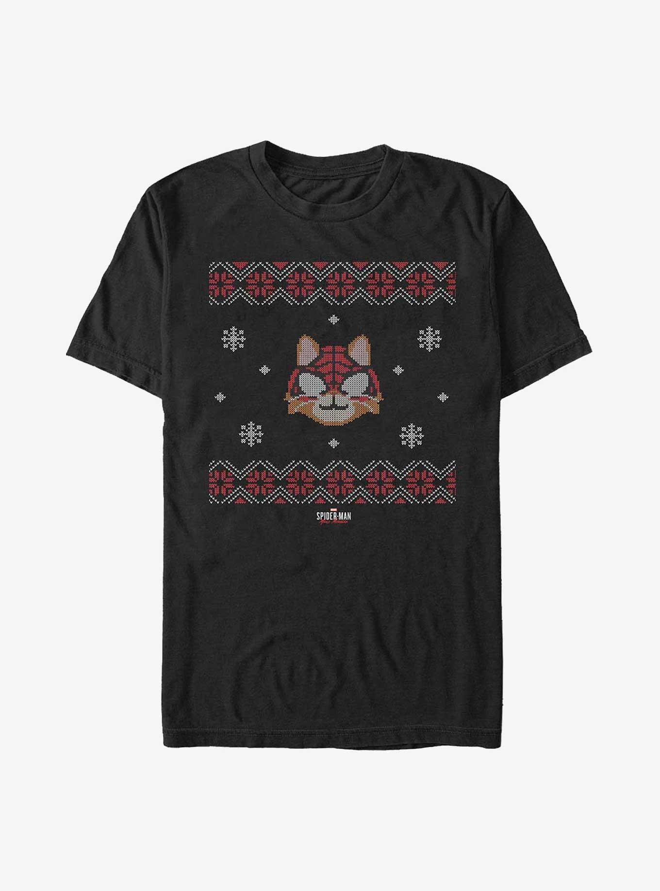 Marvel Spider-Man Spider Cat Ugly Holiday T-Shirt, BLACK, hi-res