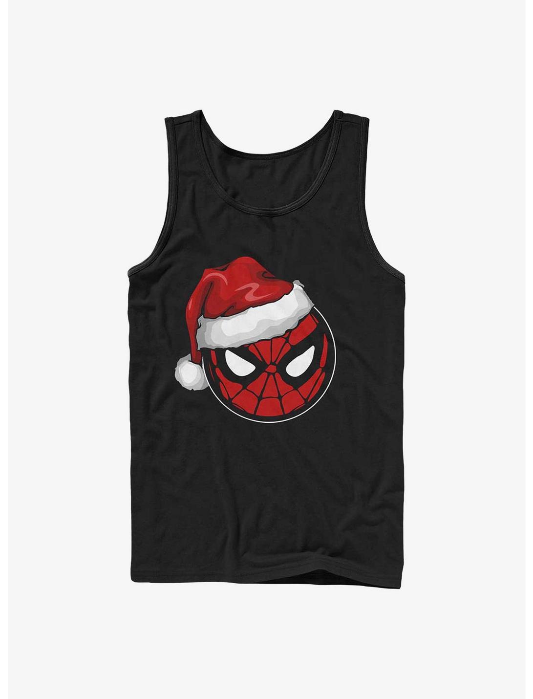 Marvel Spider-Man Spidey Santa Hat Tank, BLACK, hi-res