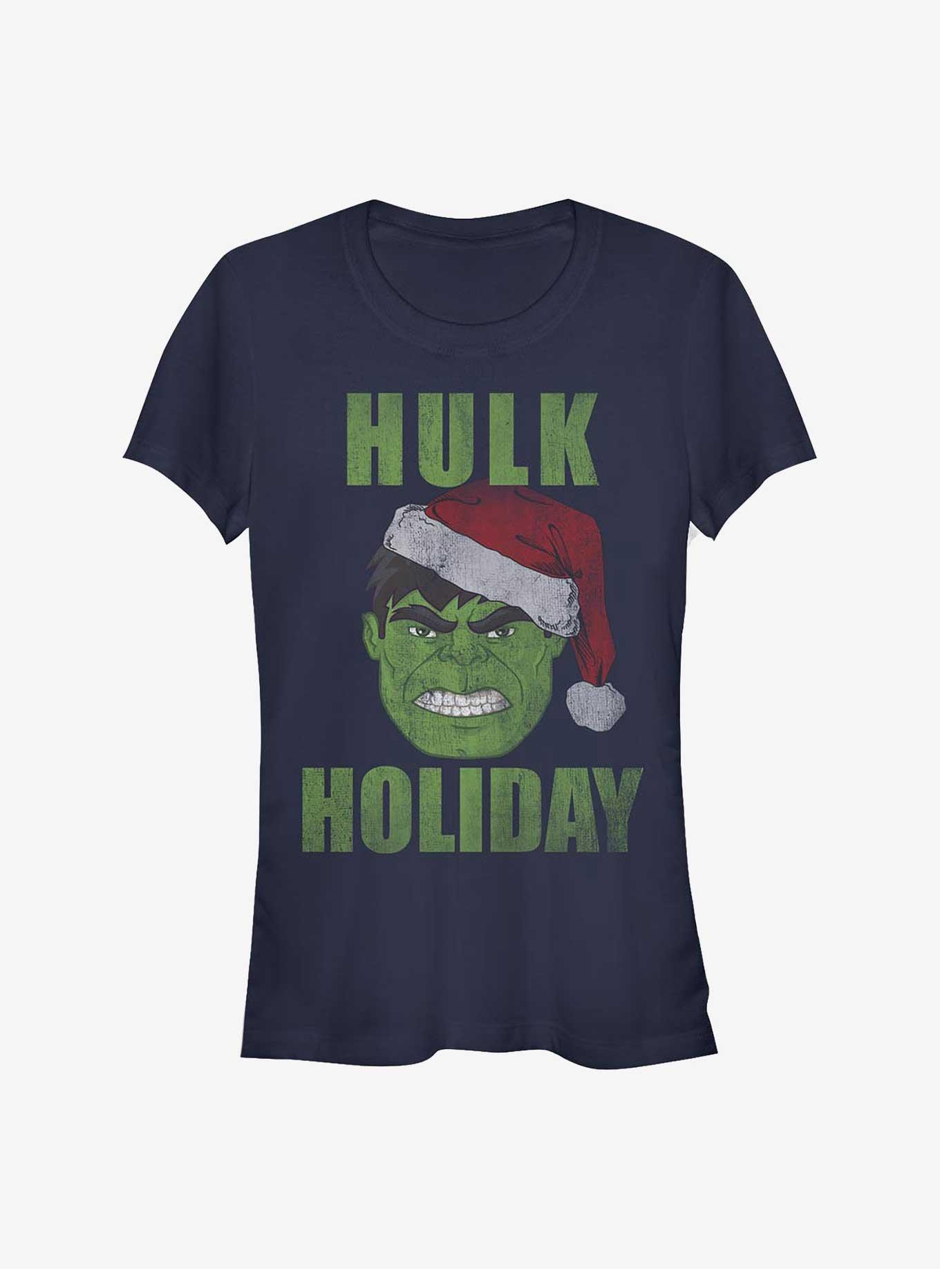 Marvel The Hulk Hulk Holiday Girls T-Shirt, NAVY, hi-res