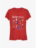 Rudolph The Red-Nosed Reindeer Misfit Wishlist Girls T-Shirt, RED, hi-res