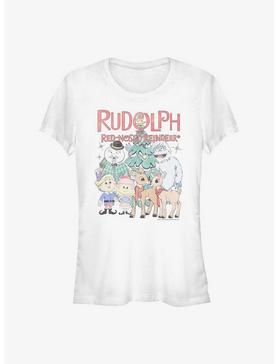 Rudolph The Red-Nosed Reindeer Rudolph Group Girls T-Shirt, WHITE, hi-res